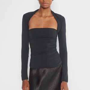 NWOT Aritzia Flourish Black Long Sleeve Bodysuit